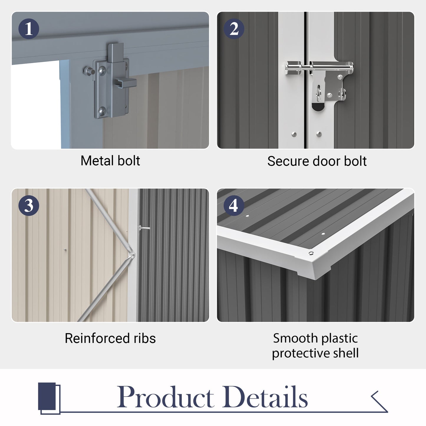 10'x4' Outdoor Metal Storage Shed