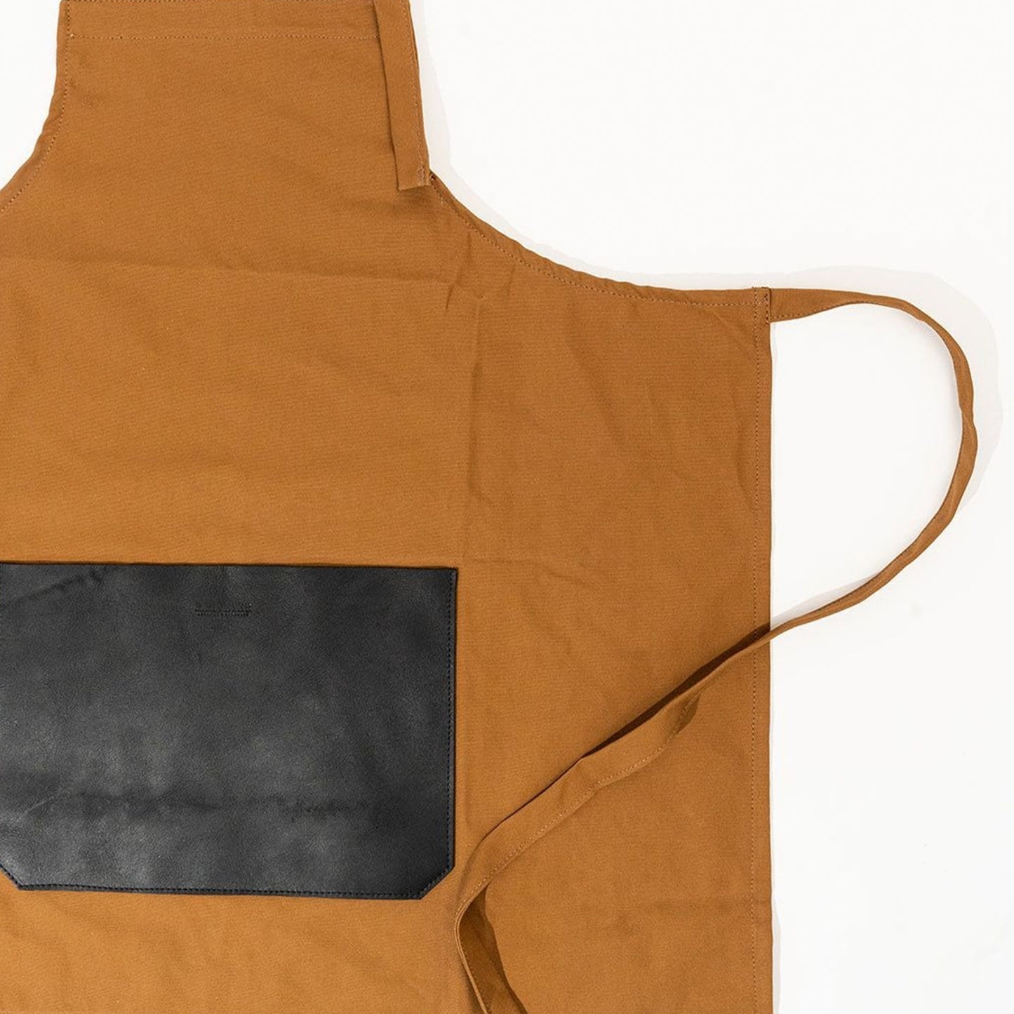 Riveter Made Apron | Tobacco + Black Leather