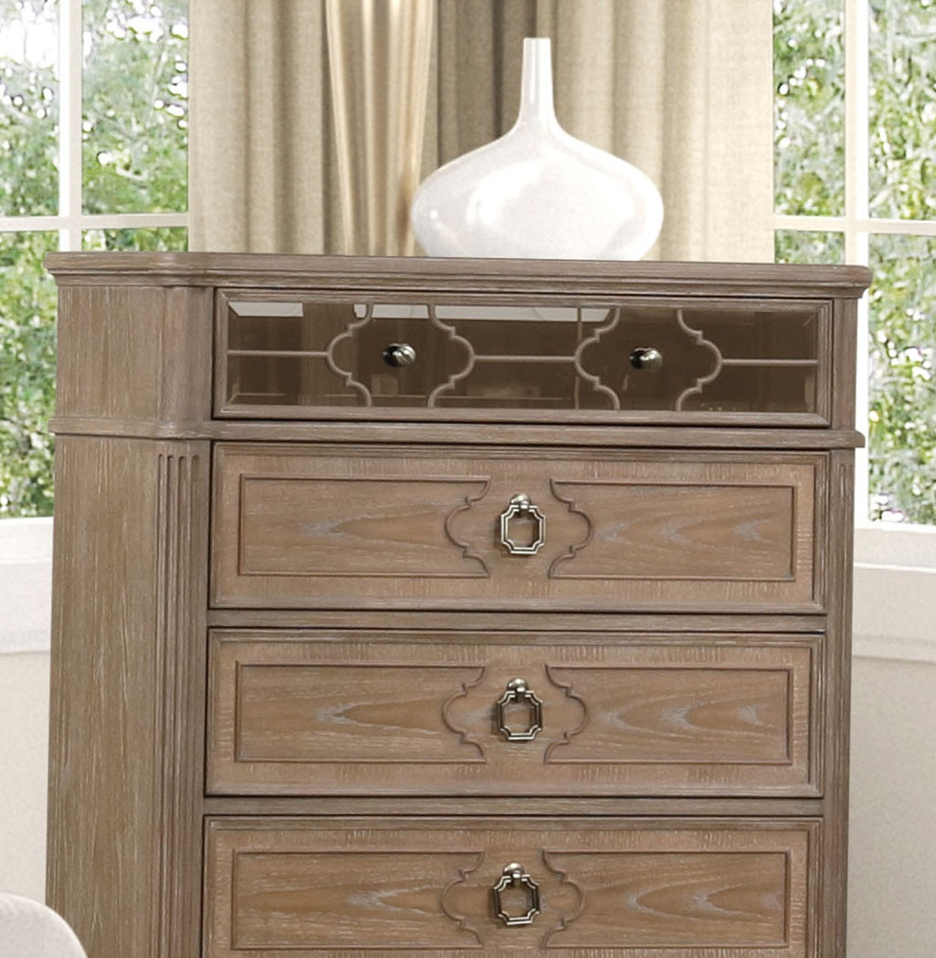 Simple Contemporary 1pc Chest of Drawers Rustic
