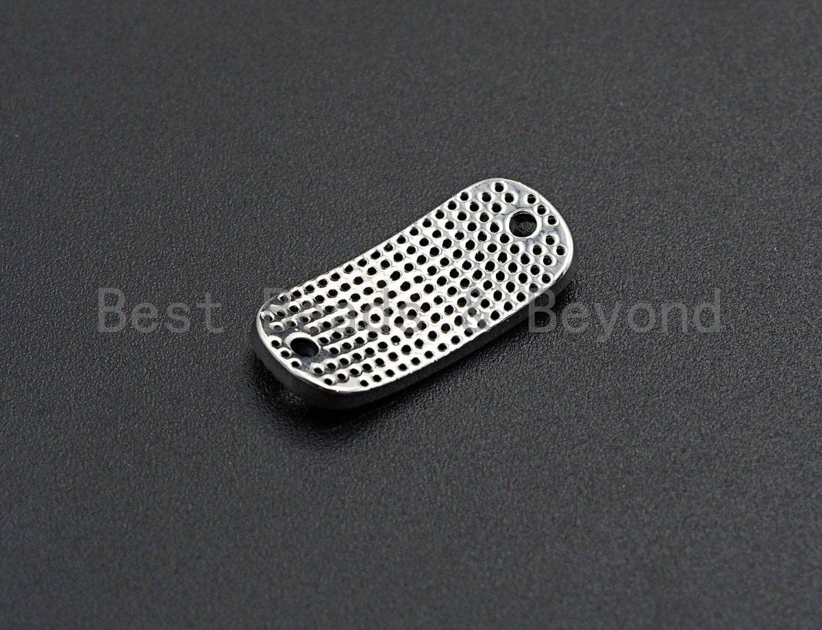 CZ Micro Pave Oval Shape With Pink Heart Oval Shape Connector, Cubic Zirconia Bracelet Link, 11x26mm,sku#Z616