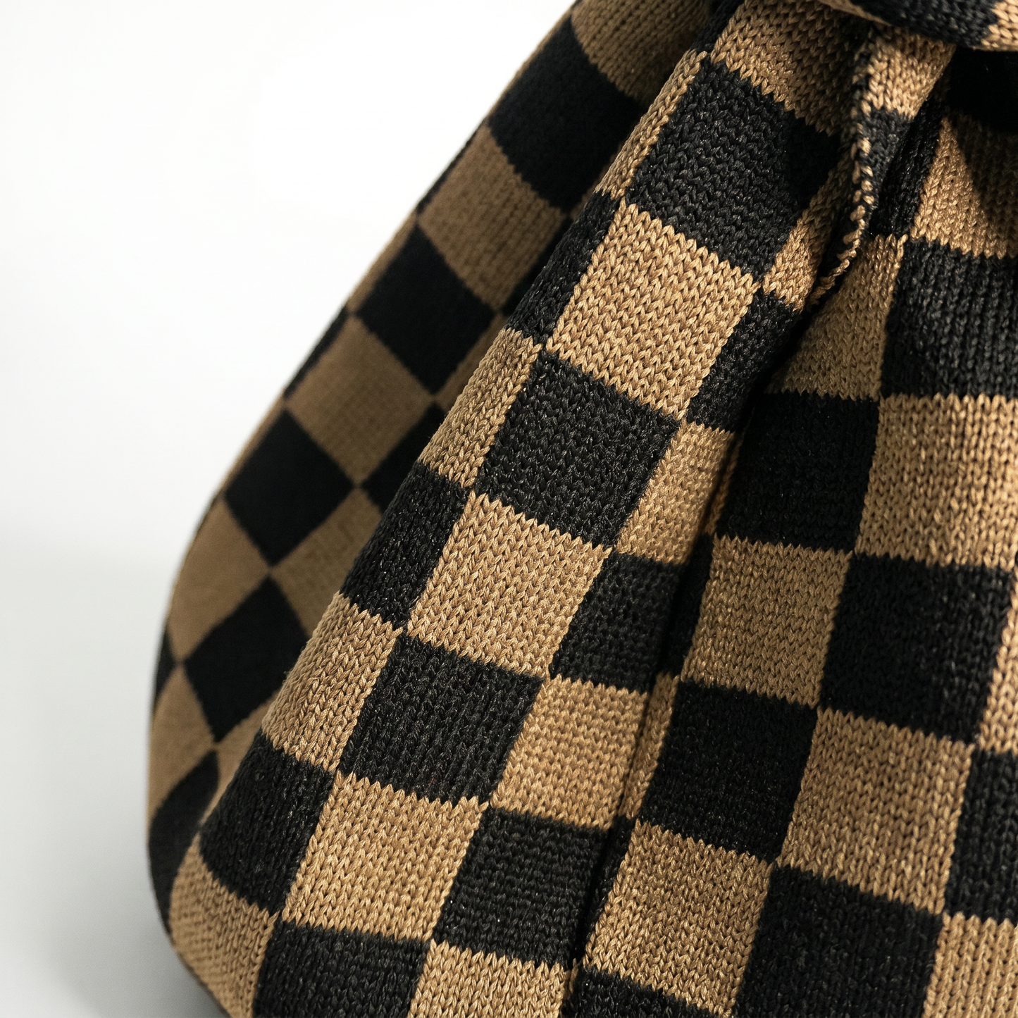 The Classic Checkered Brown Handbag