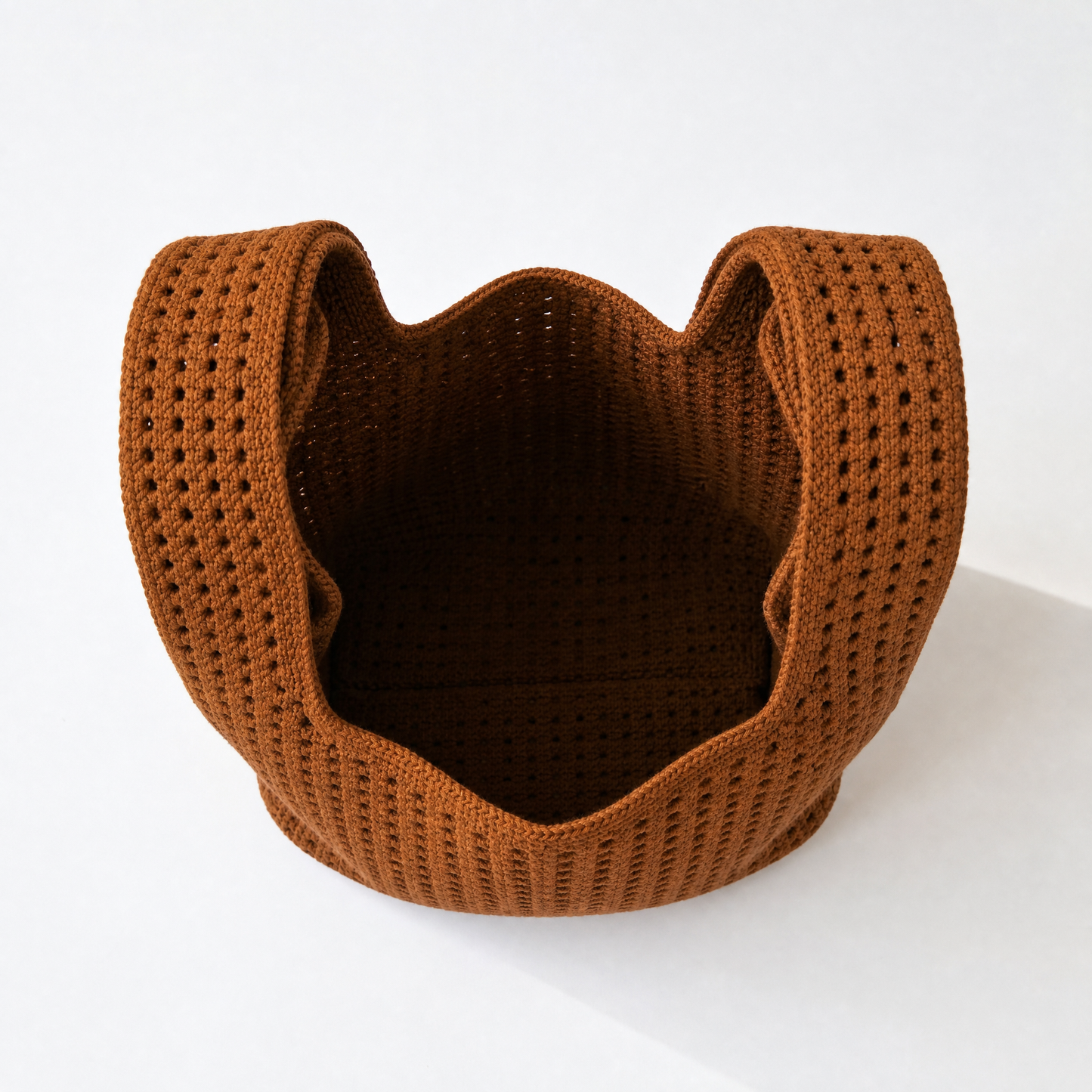 Brown Crochet Handbag