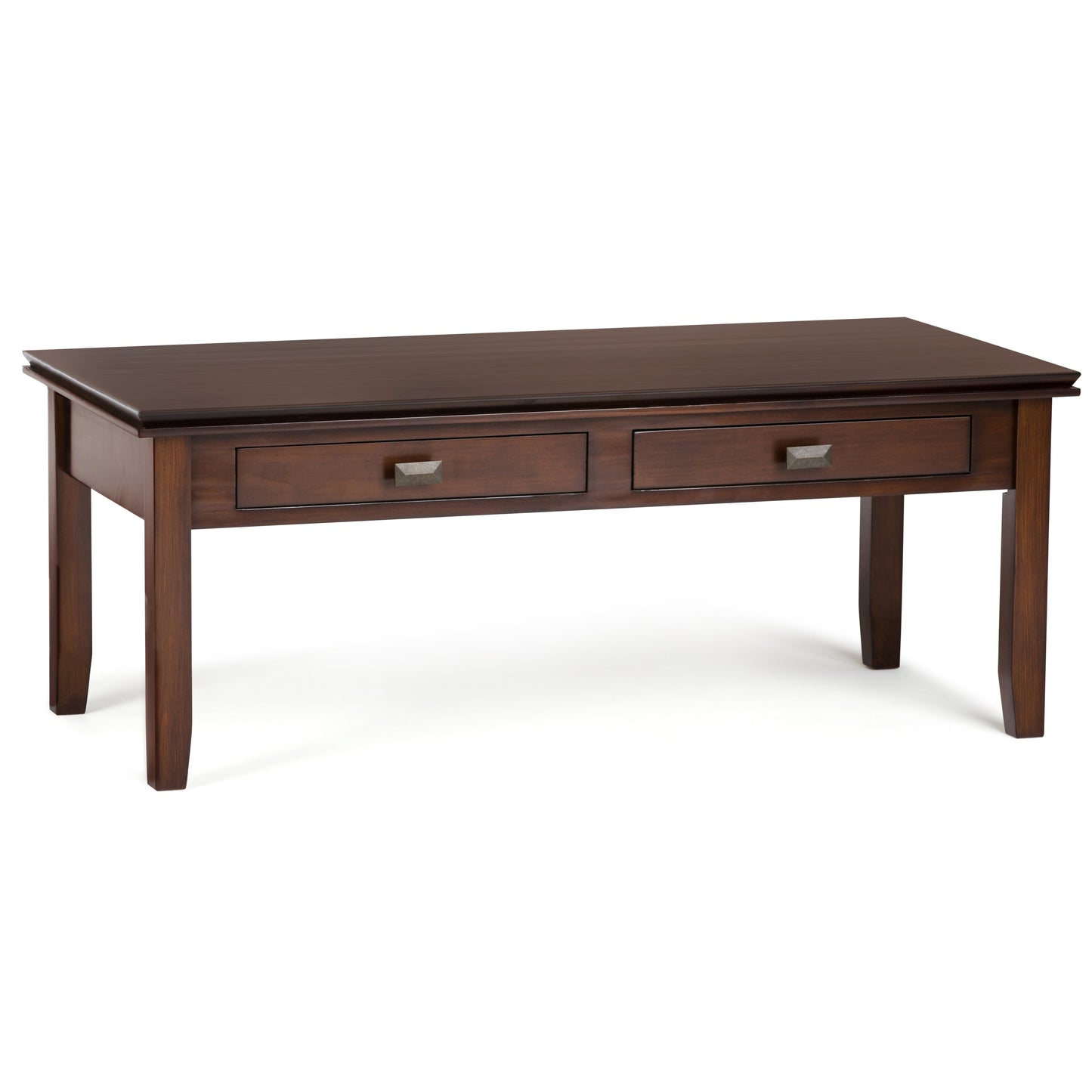 Artisan 46 Inch Wide Solid Wood Coffee Table in Russet