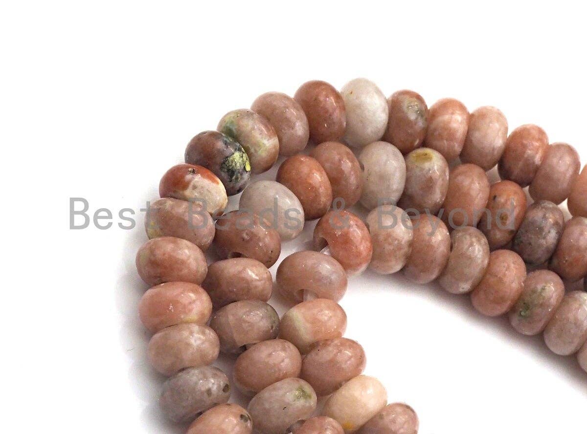 2mm Large Hole Natural Cherry Agate Beads, Rondelle Smooth 6x10mm/5x8mm, 8" Long Strands, sku#U706