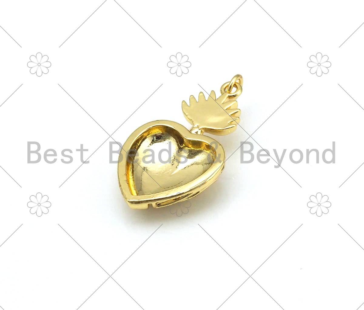 Gold Filled Fancy Heart Pendant/Charm, Heart Pendant, Madeline jewelry, 18x31mm,Sku#L609