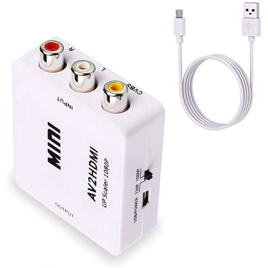 ABLEWE Adaptateur Mini Convertisseur Audio Vidéo RCA Composite CVBS 1080P