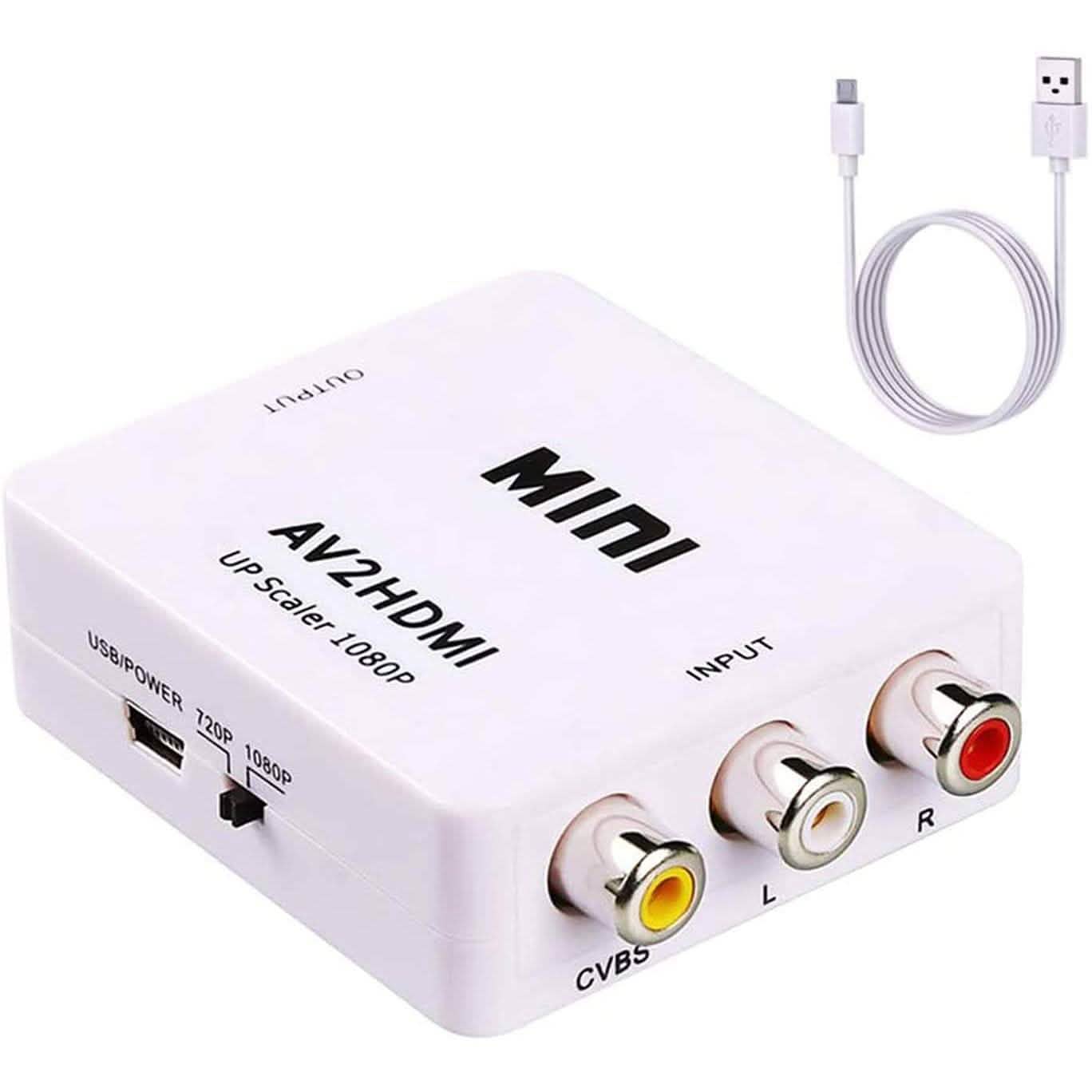 ABLEWE Adaptateur Mini Convertisseur Audio Vidéo RCA Composite CVBS 1080P