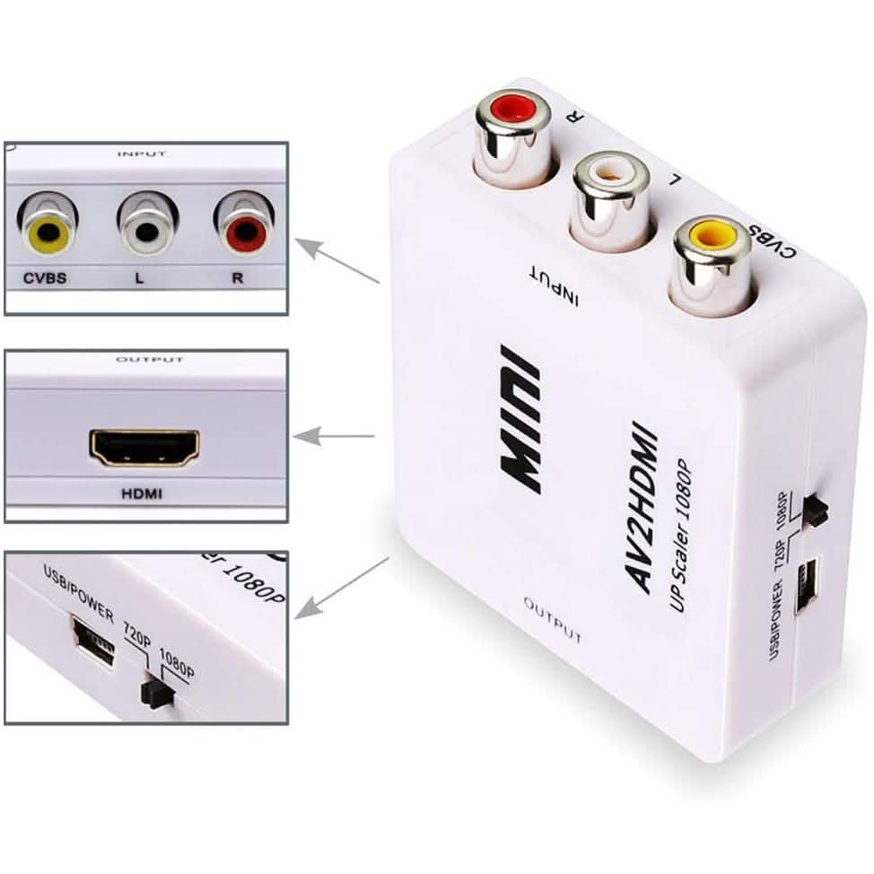 ABLEWE Adaptateur Mini Convertisseur Audio Vidéo RCA Composite CVBS 1080P