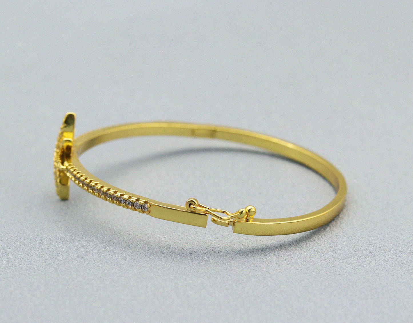 CZ North Star Bangle Bracelet, Sku#X317
