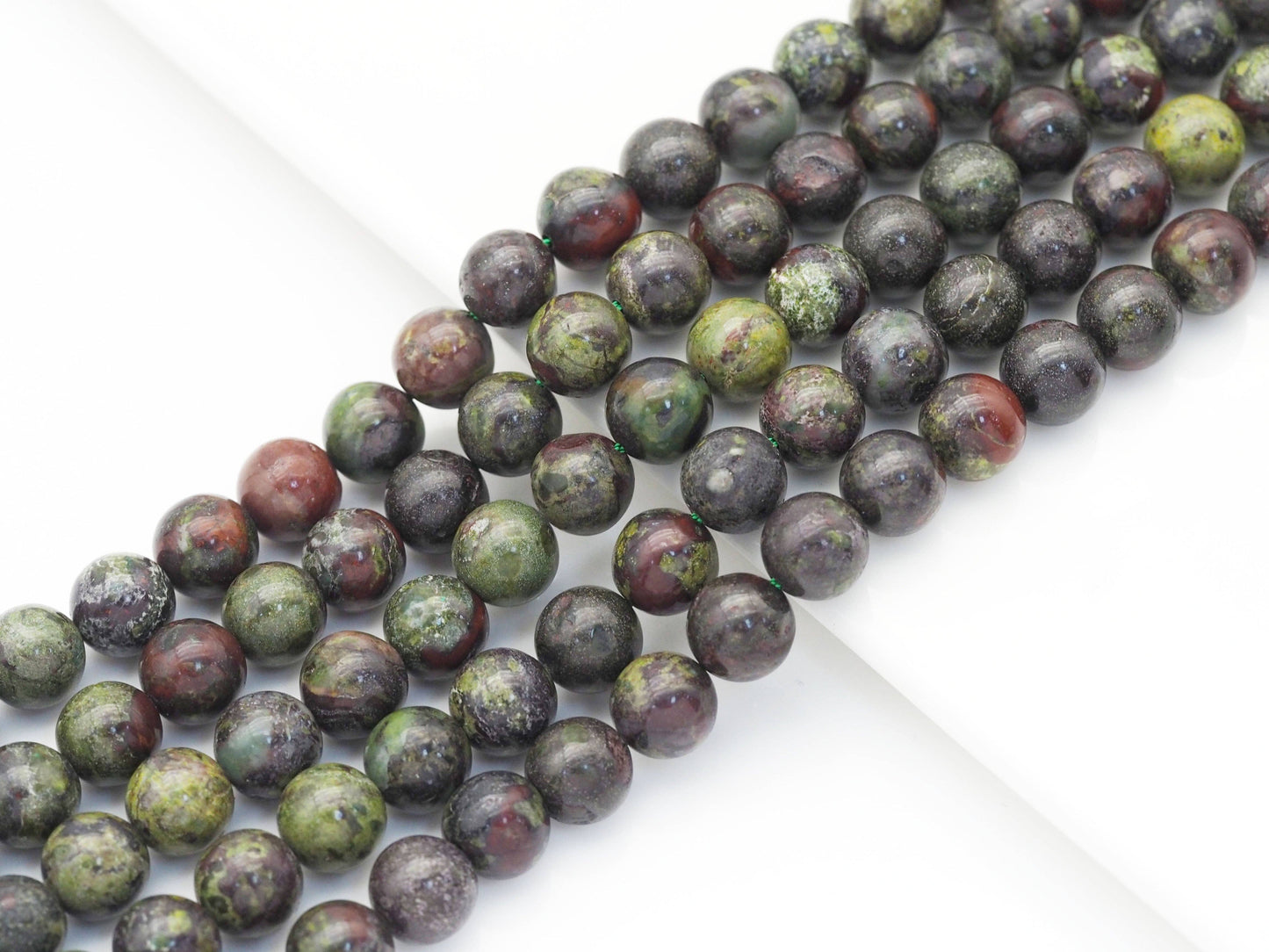 Genuine Dragon Blood Stone Round Smooth Beads, Sku#1426