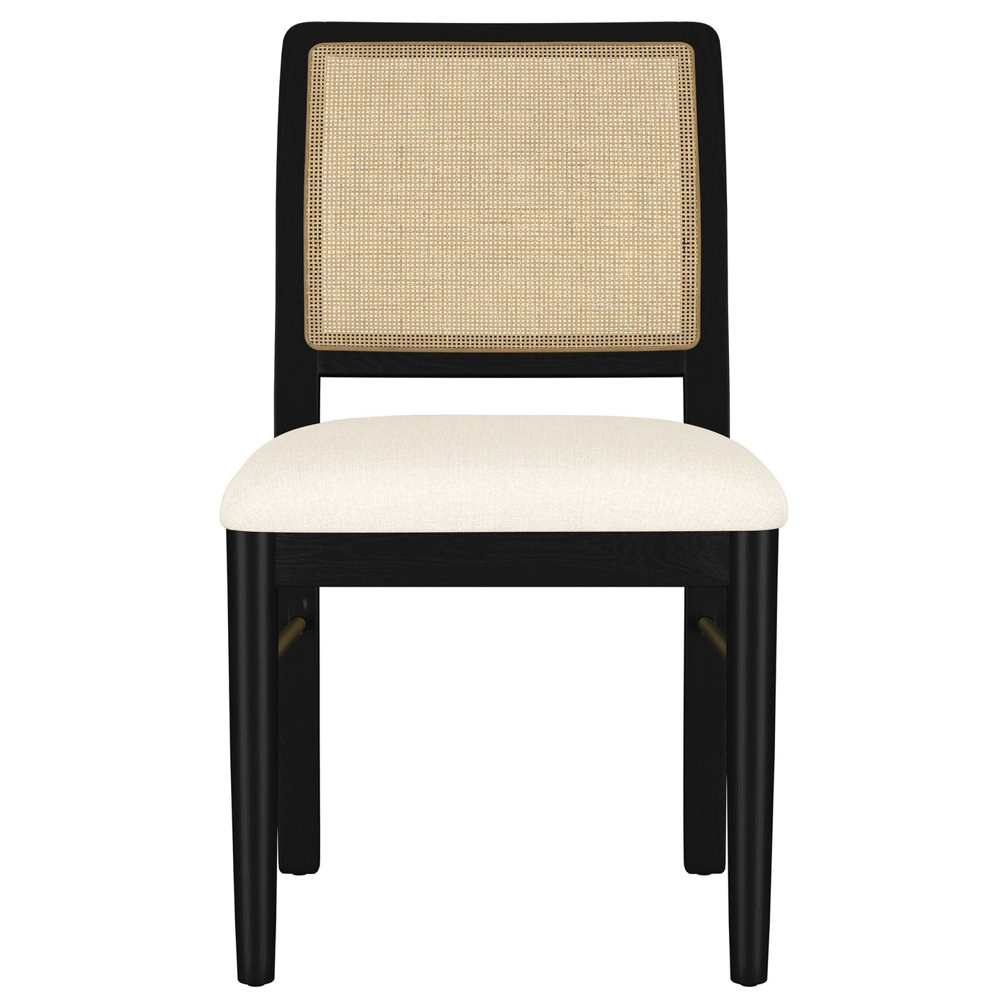 Arini Rattan Cane Dining Side Chair Black (Set of 2)