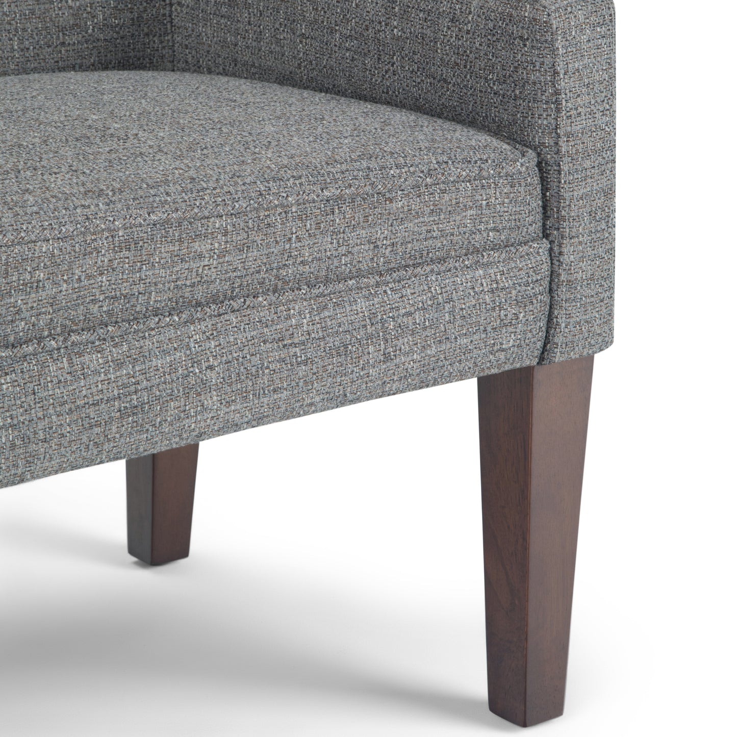 Parris 50 Inch Wide Upholstered Bench in Pebble