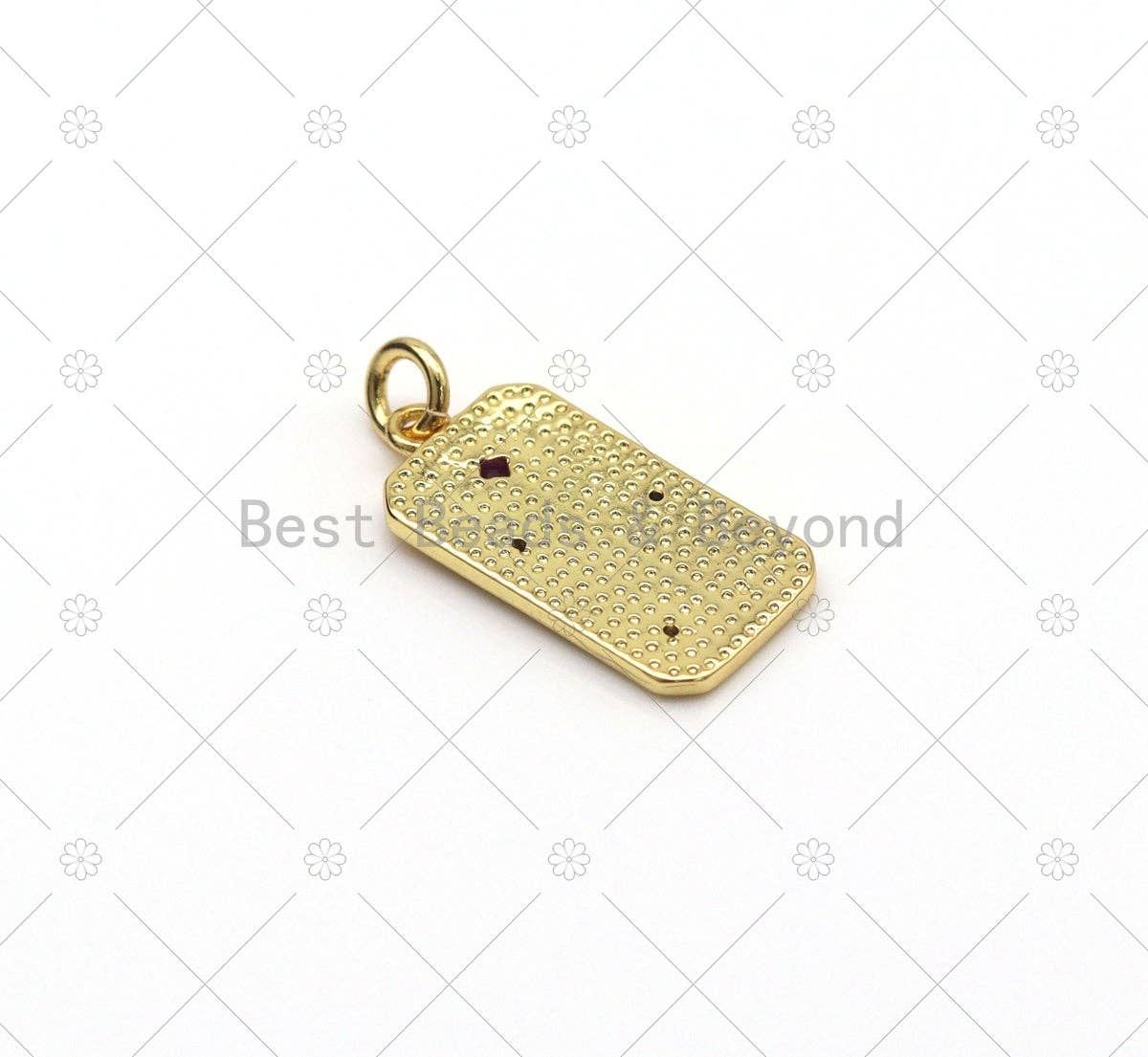 CZ Rose Flower Charm, Sku#LK536