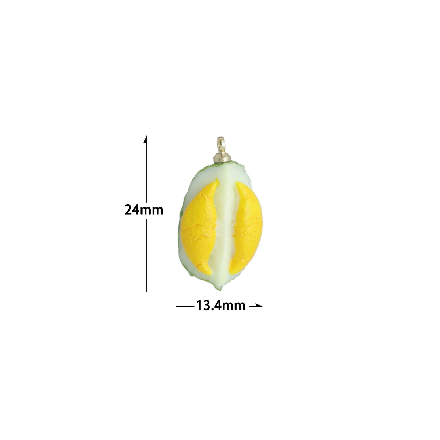 Enamel Gold Durian Charm Pendant,Sku#LK1228