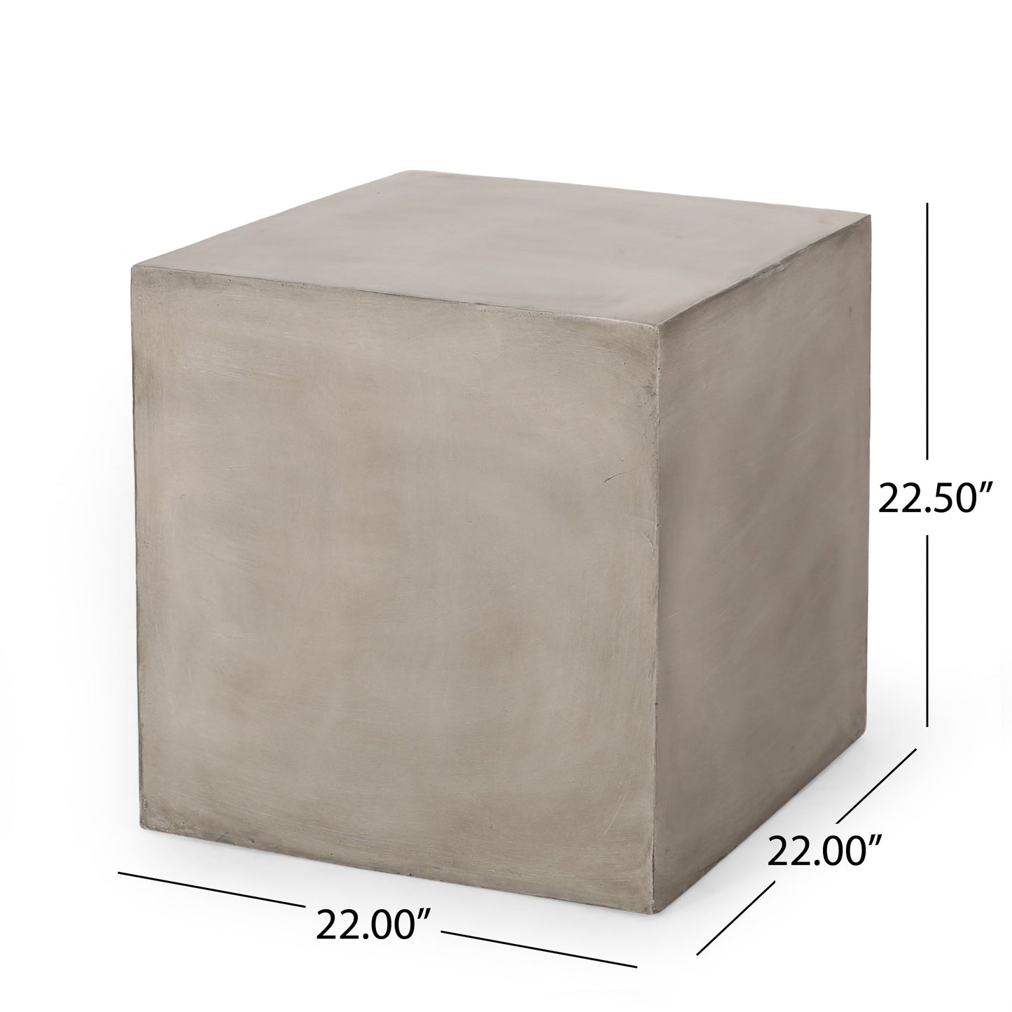 Outdoor MGO Square Side Table - Light Gray