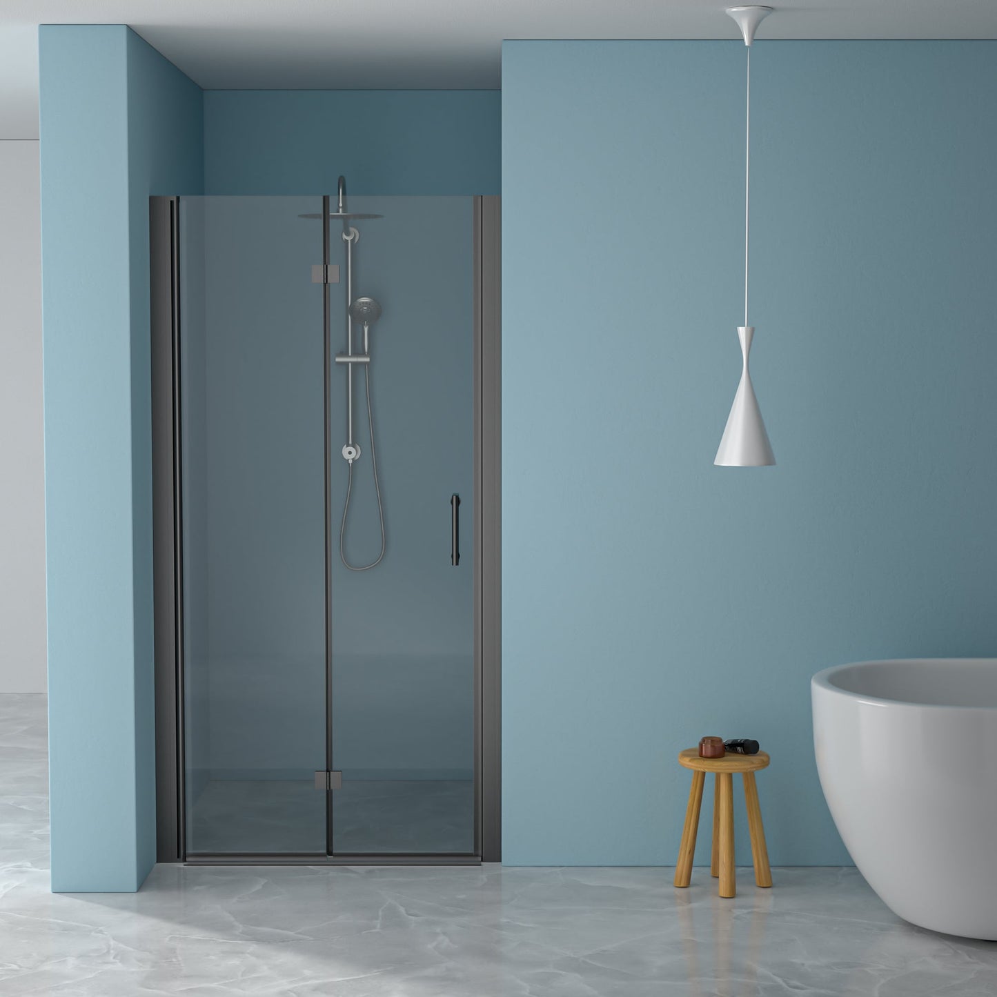 36"W x 72"H Fold Frameless Shower Door