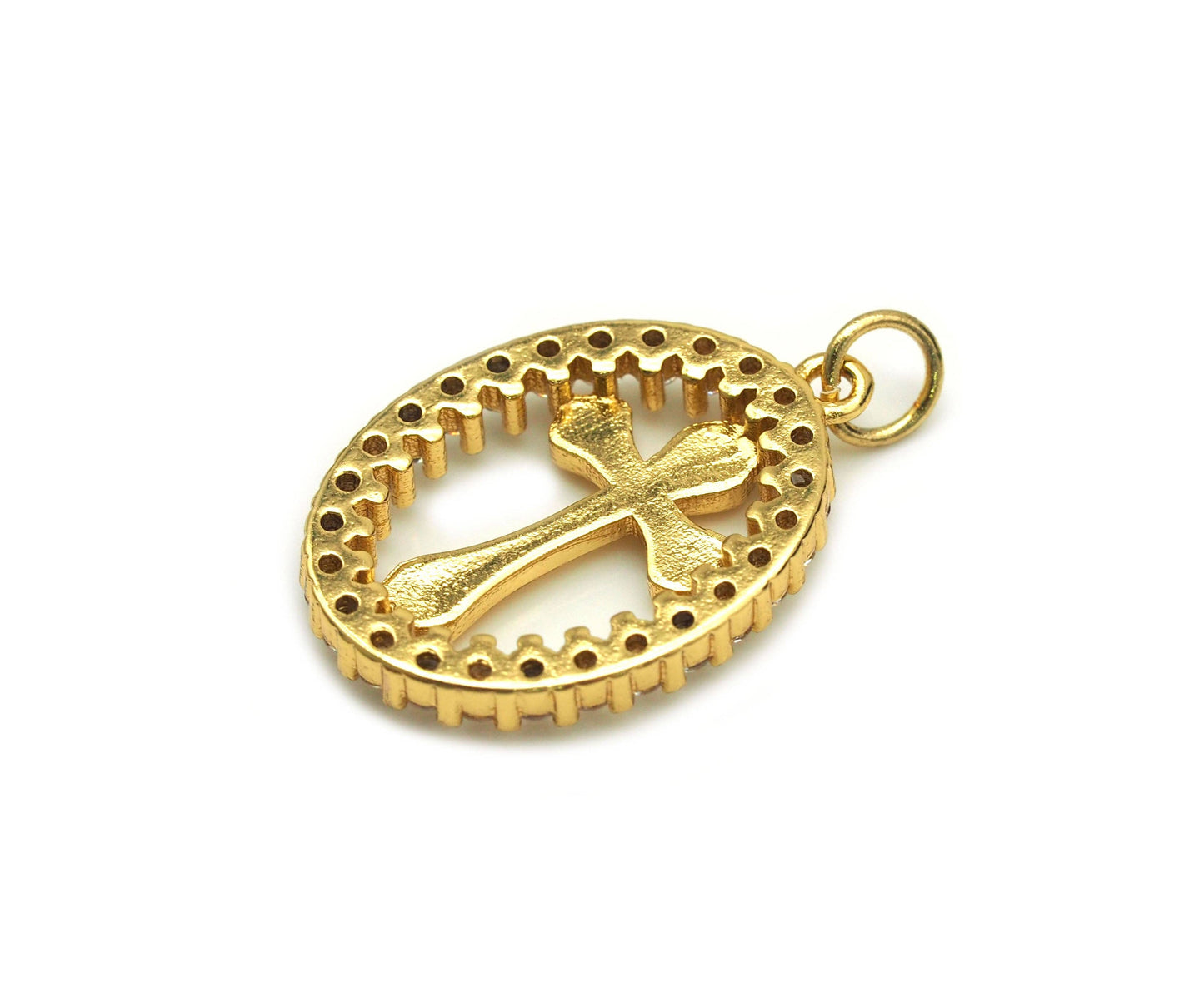 CZ Cross Charm, Sku#JL89