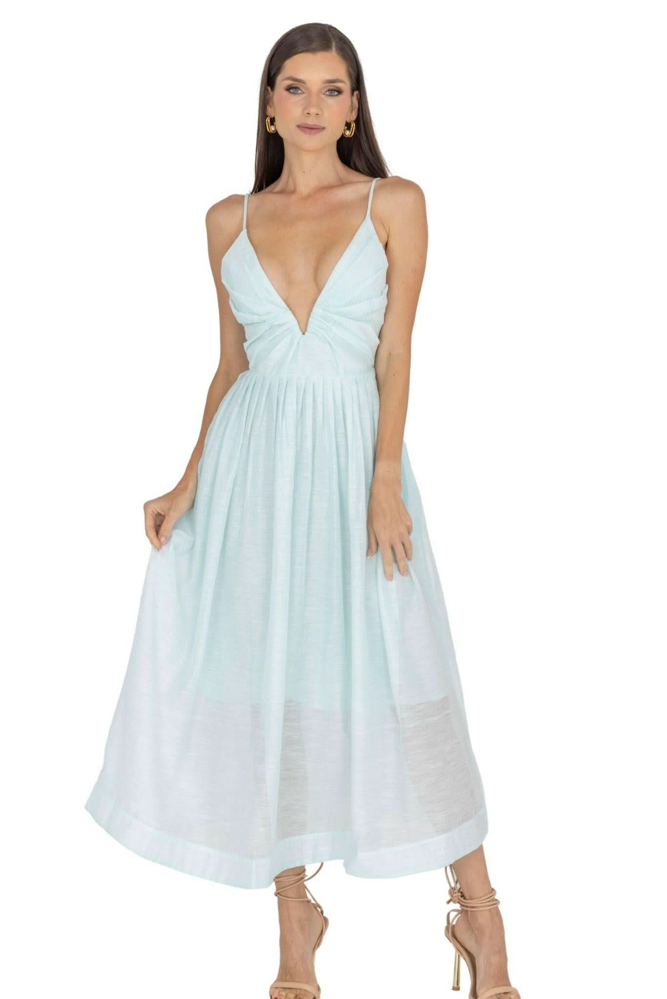 Adeli V Neck Midi Dress
