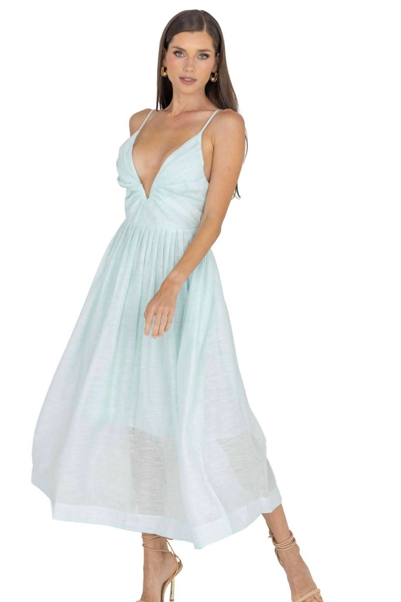 Adeli V Neck Midi Dress