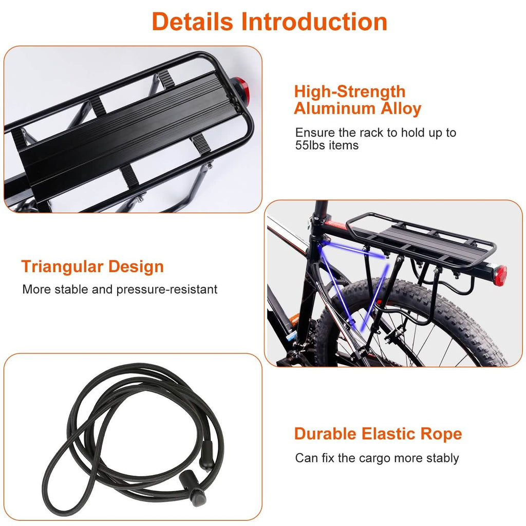 Porte-bagages de vélo réglable