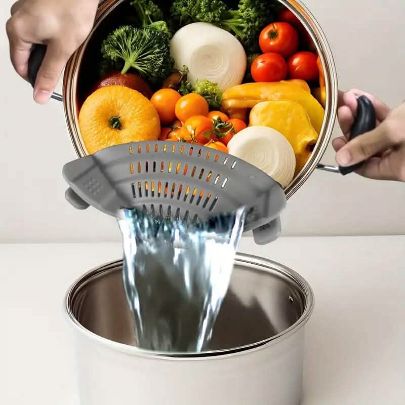 Passoire clipable réglable pour casseroles et poêles