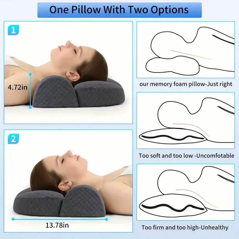 Adjustable Memory Foam Neck Pillow for Shoulder and Cervical Relax