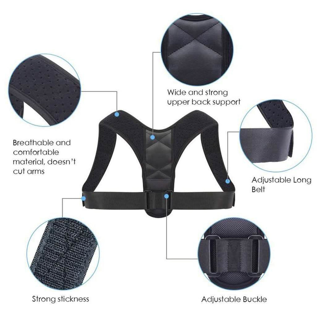 Redresseur de Posture Réglable pour Clavicule et Dos, Attelle Épaules