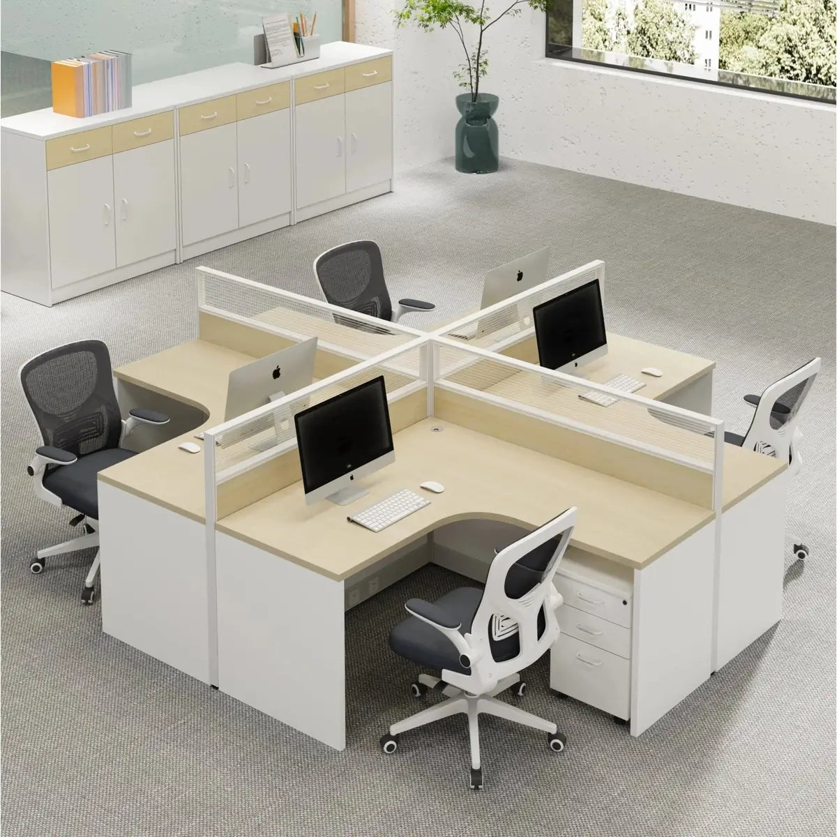 Solven · L-Shaped Cubicle Workstation