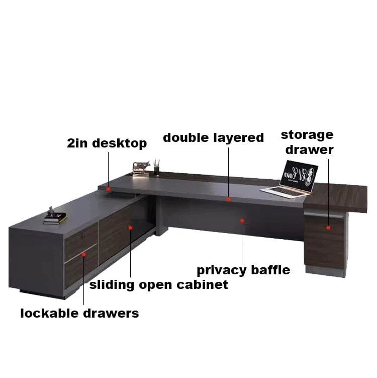 Carwin · Modern L-Shaped Executive Desk