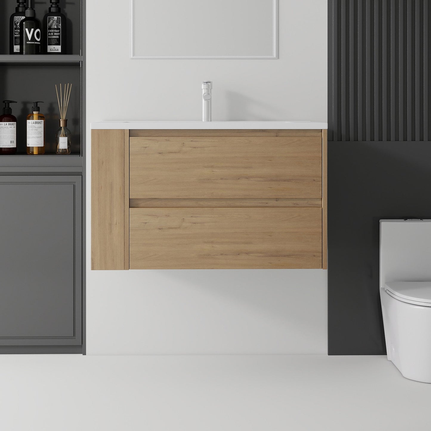 36 Inch Floating Bathroom Vanity with Sink