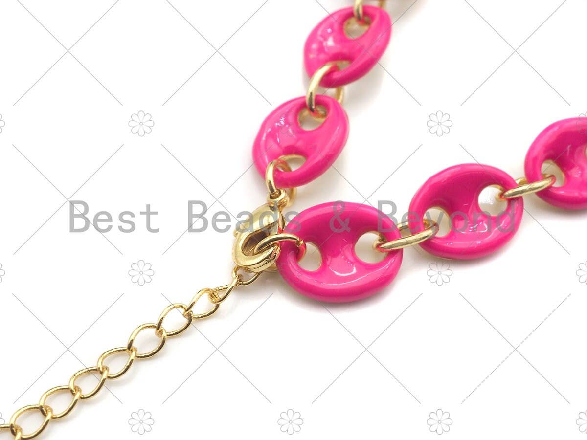 Colorful Enamel Hand Made Mariner Chain Bracelet