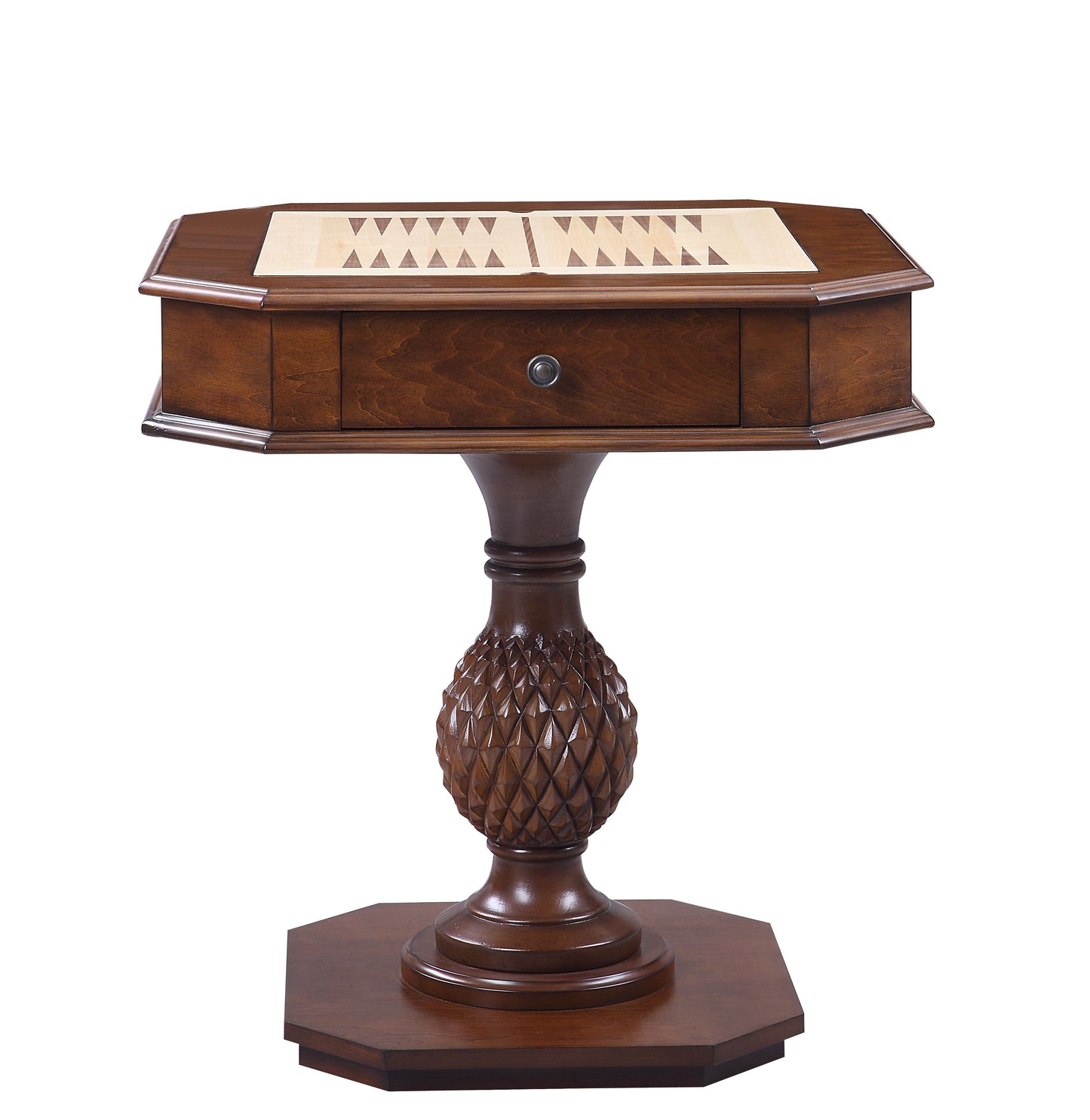 Bishop II Cherry Finish Reversible Chess Checker Game Table
