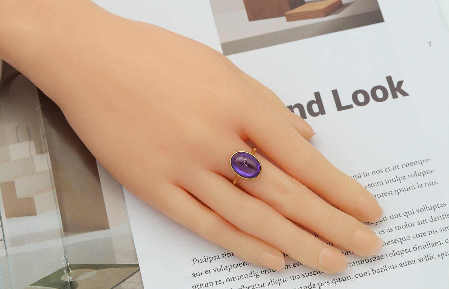 Oval Jade Adjustable Ring, Sku#LX51