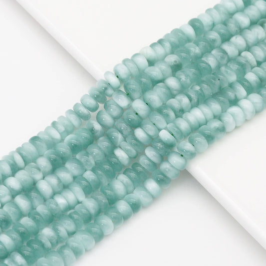 Genuine Angelite Rondelle Smooth Beads, Sku#U1678c