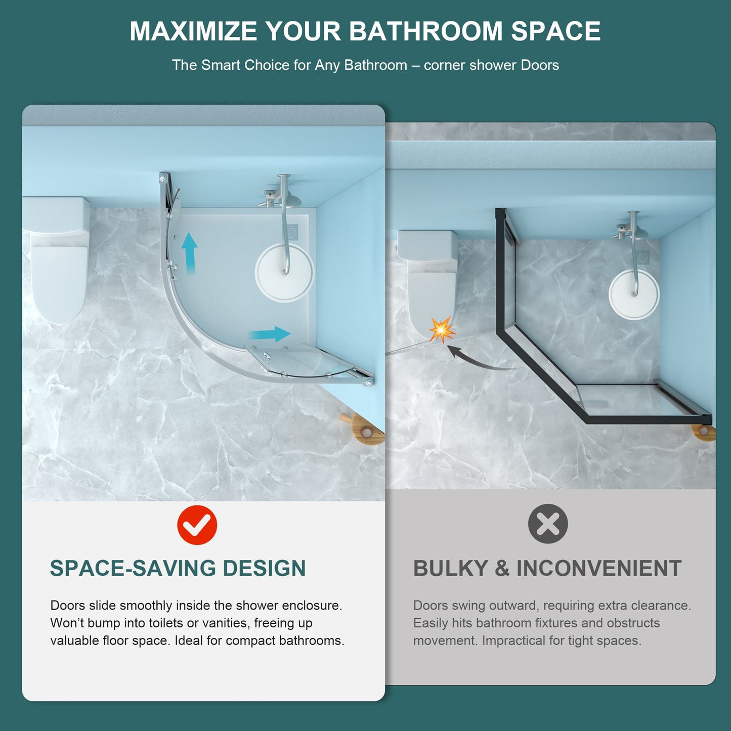 Framed Tub Shower Enclosure 36" x 72"