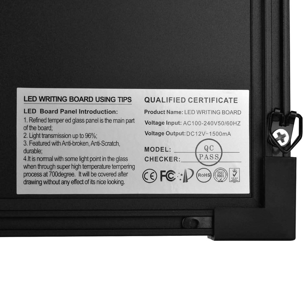 AGPtek 24"×16" LED Message Board Illuminated Erasable with Remote Control