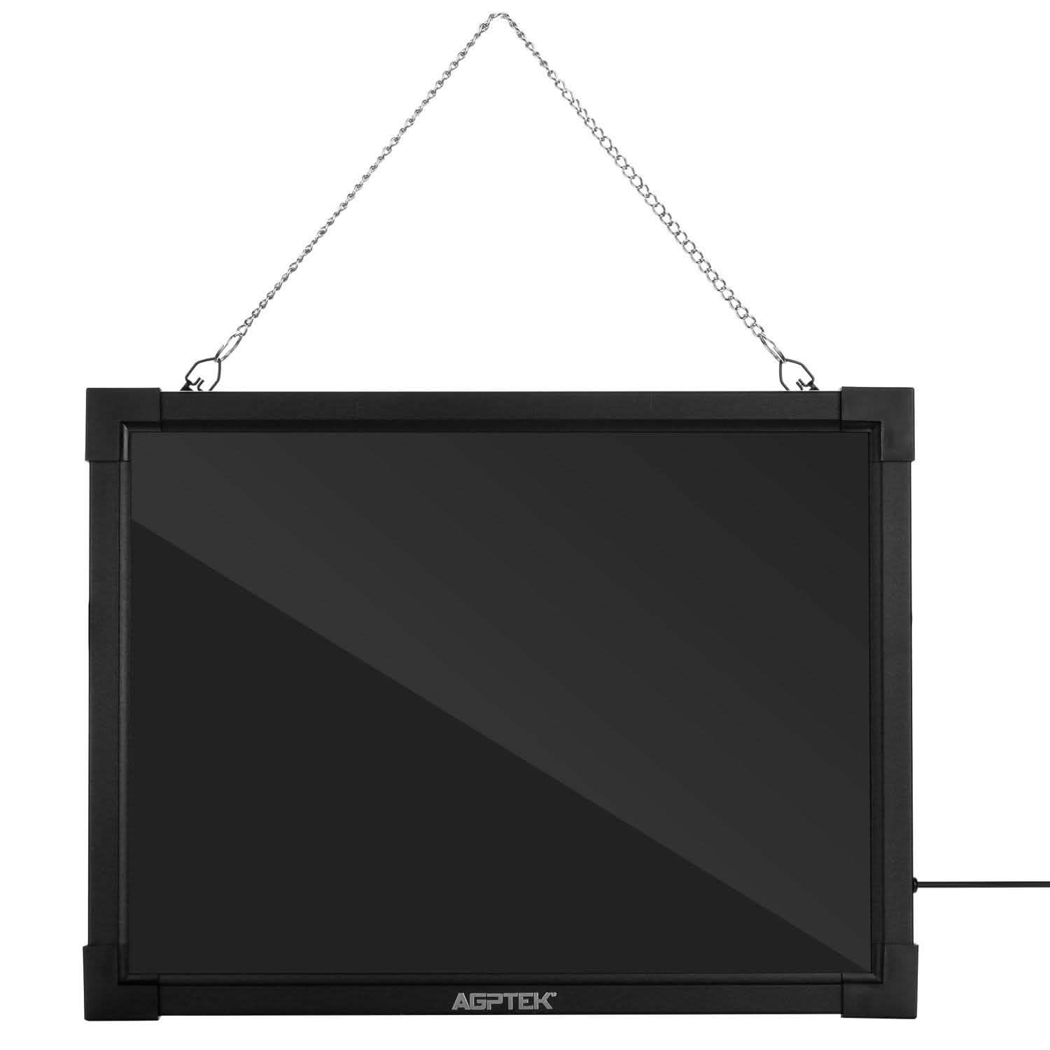 AGPtek 24"×16" LED Message Board Illuminated Erasable with Remote Control