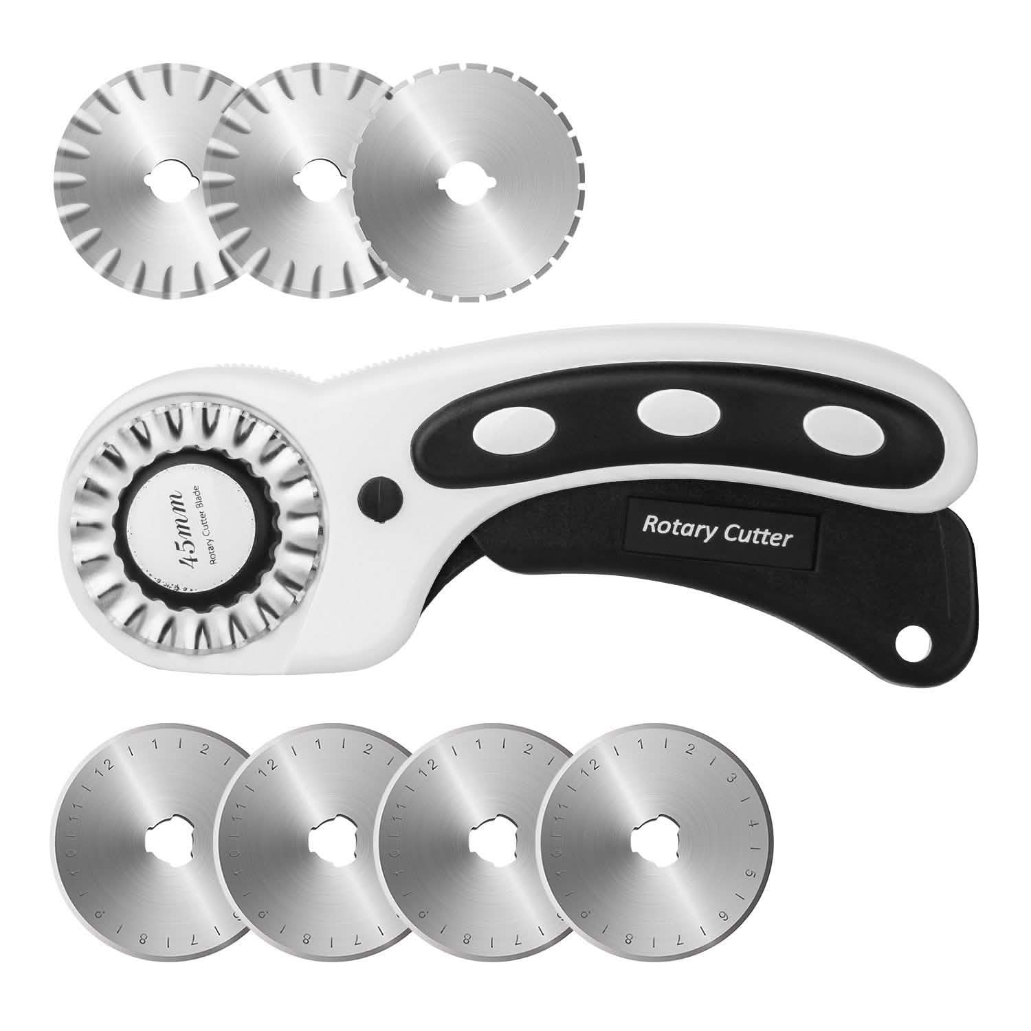 Coupe-tissu rotatif 45 mm AGPtek avec 7 lames de rechange et verrouillage de sécurité