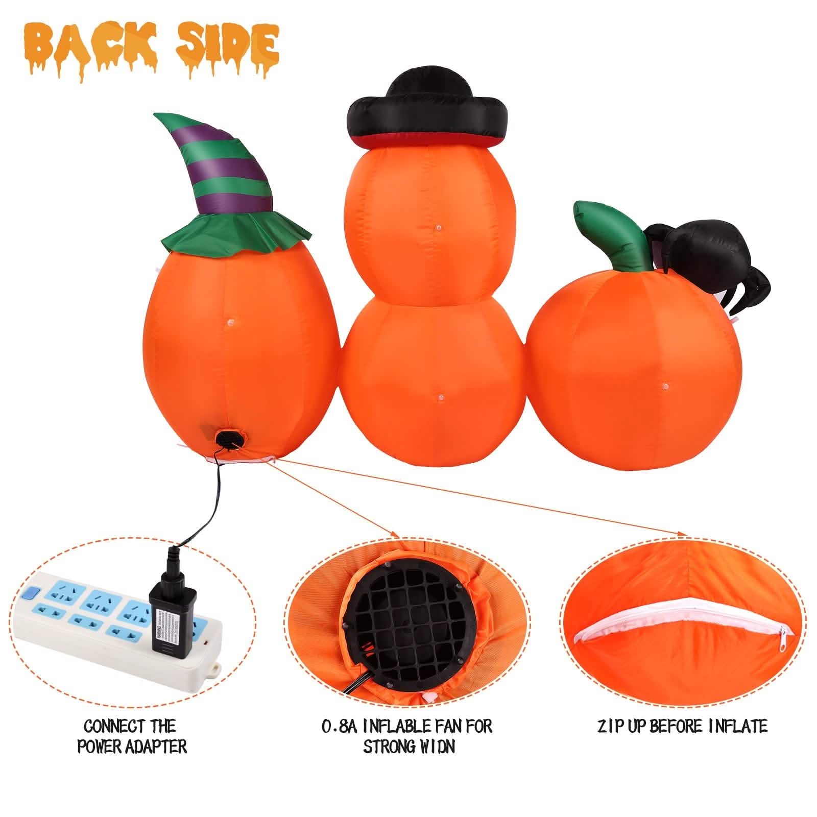 AGPTEK 4.9 Ft. Halloween Pumpkin Outdoor Decoration