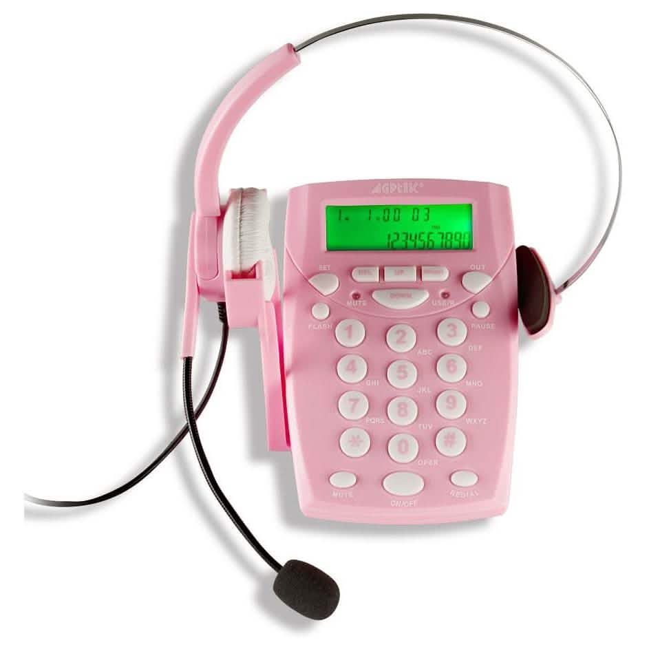 Téléphone de centre d'appels filaire avec casque et clavier AGPtek