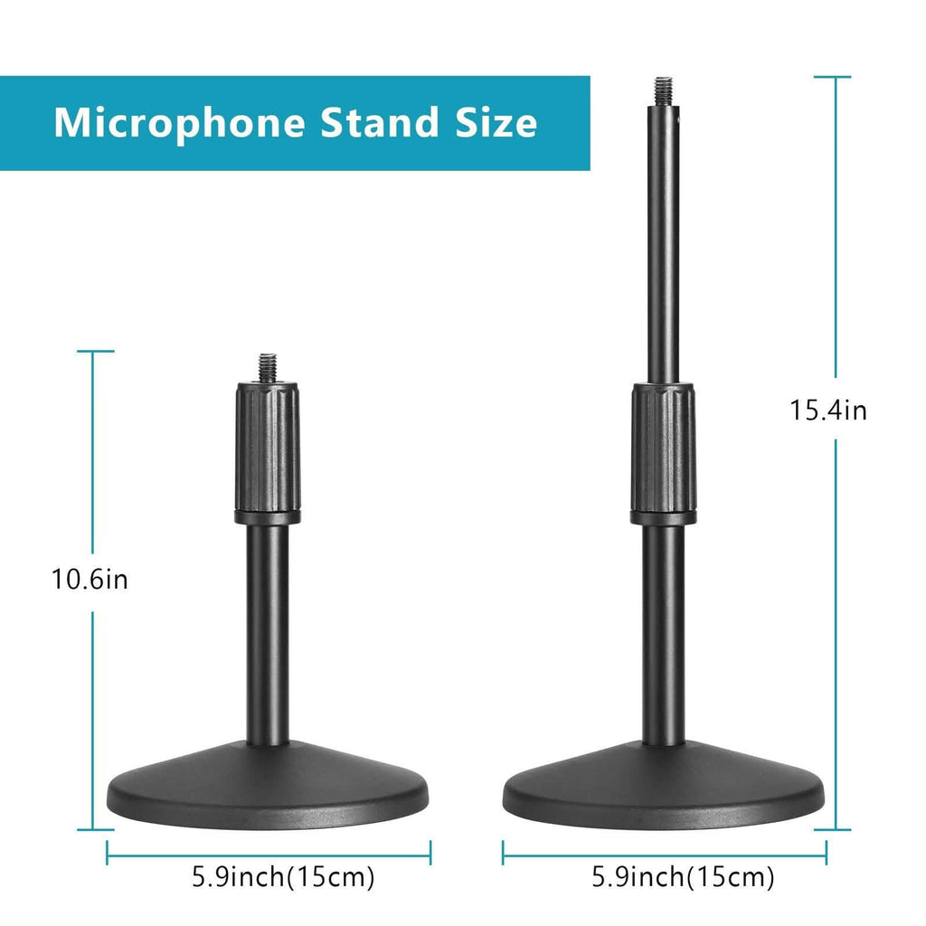 AGPtEK Compact Microphone Isolation Shield+Desk Mic Stand