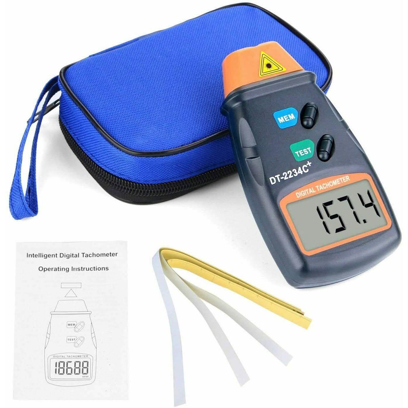 AGPtek Professional Digital Laser Photo Tachometer Non Contact RPM Tach Auto