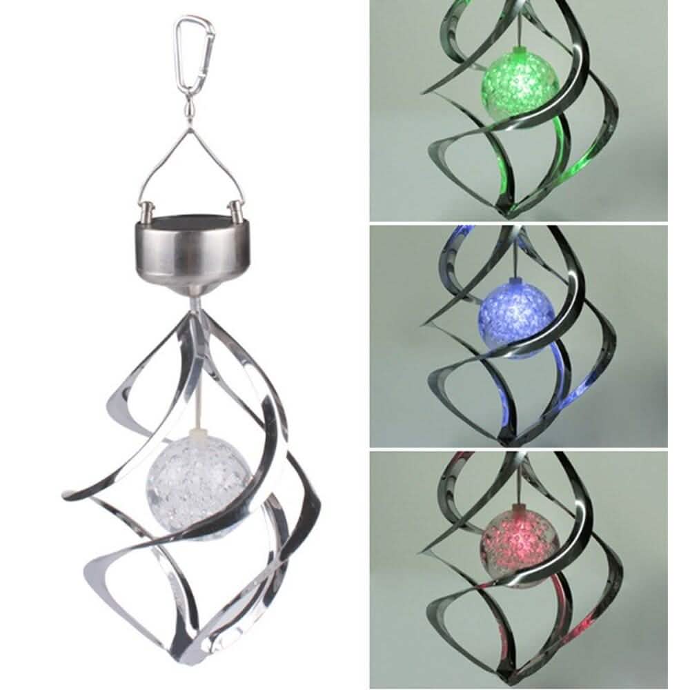 AGPtEK Solar Power LED Color Changing Wind Chime For Outdoor Garden Courtyard