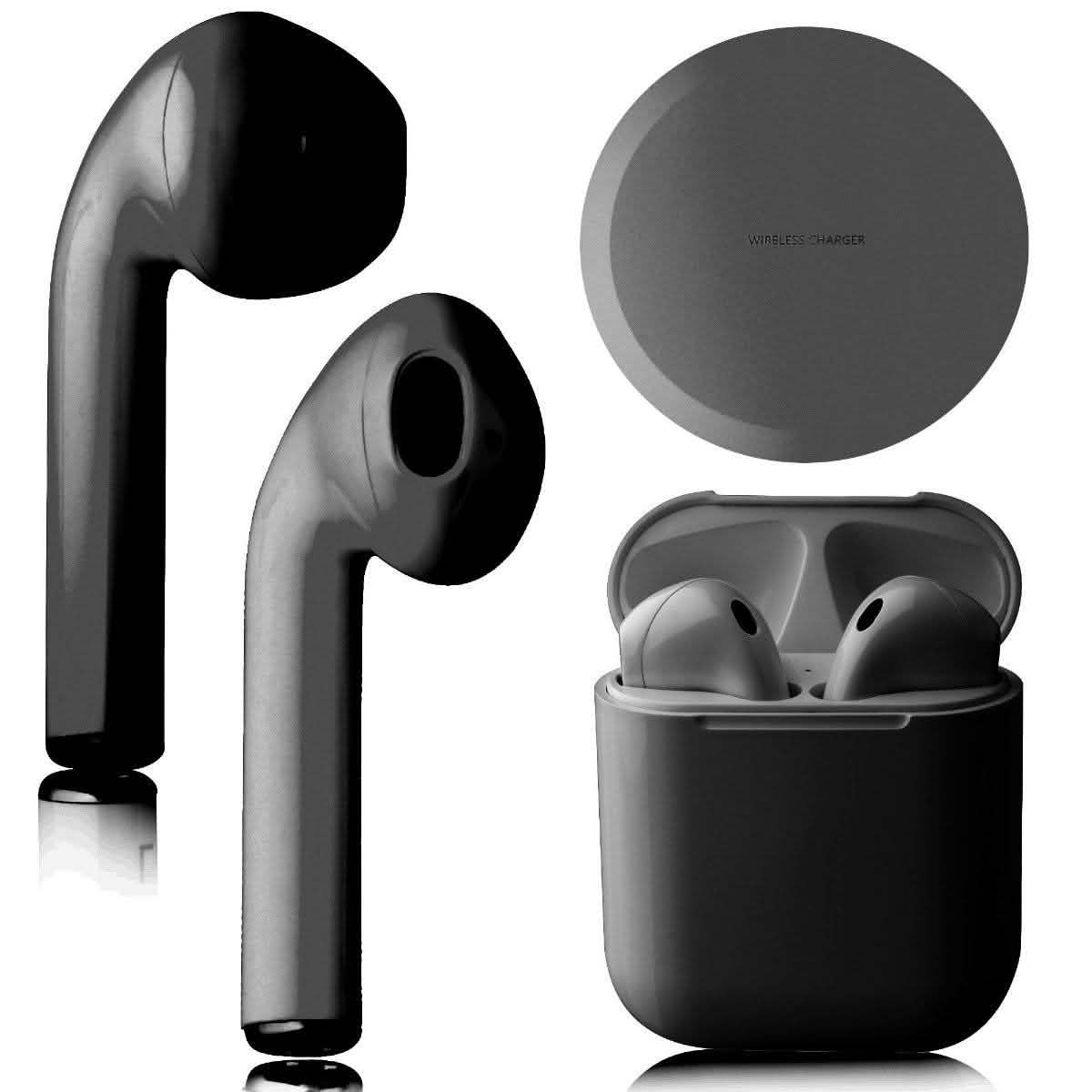 Airbuds Wireless Bluetooth Earphones with Charging Case and Bonus Qi Charging Mat
