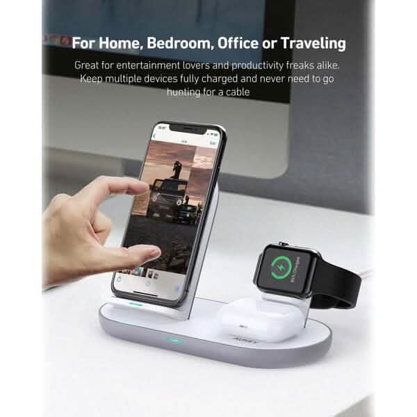 Support de station de recharge sans fil 3-en-1 Aircore