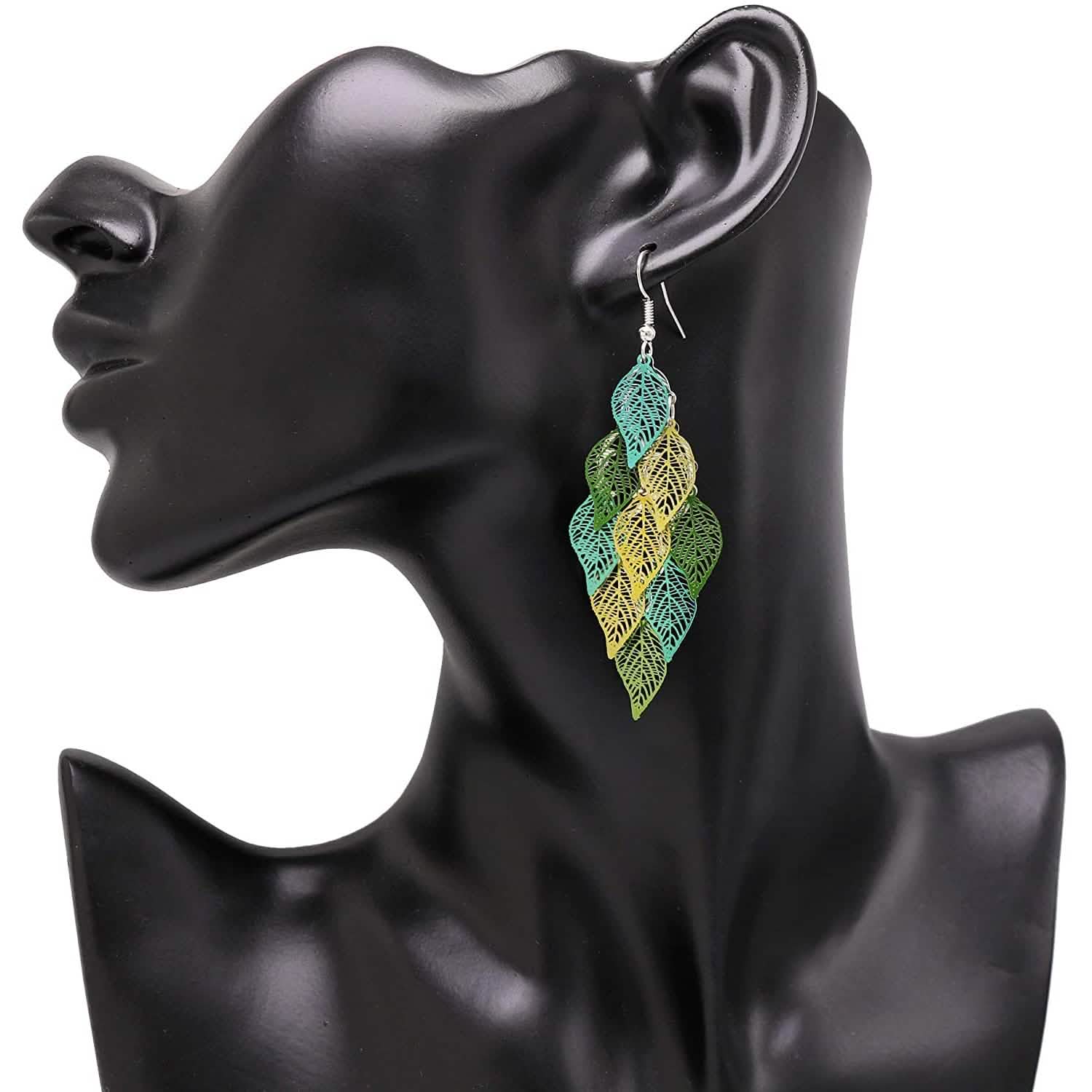 Boucles d'oreilles pendantes légères faites à la main de style bohème Aisansty