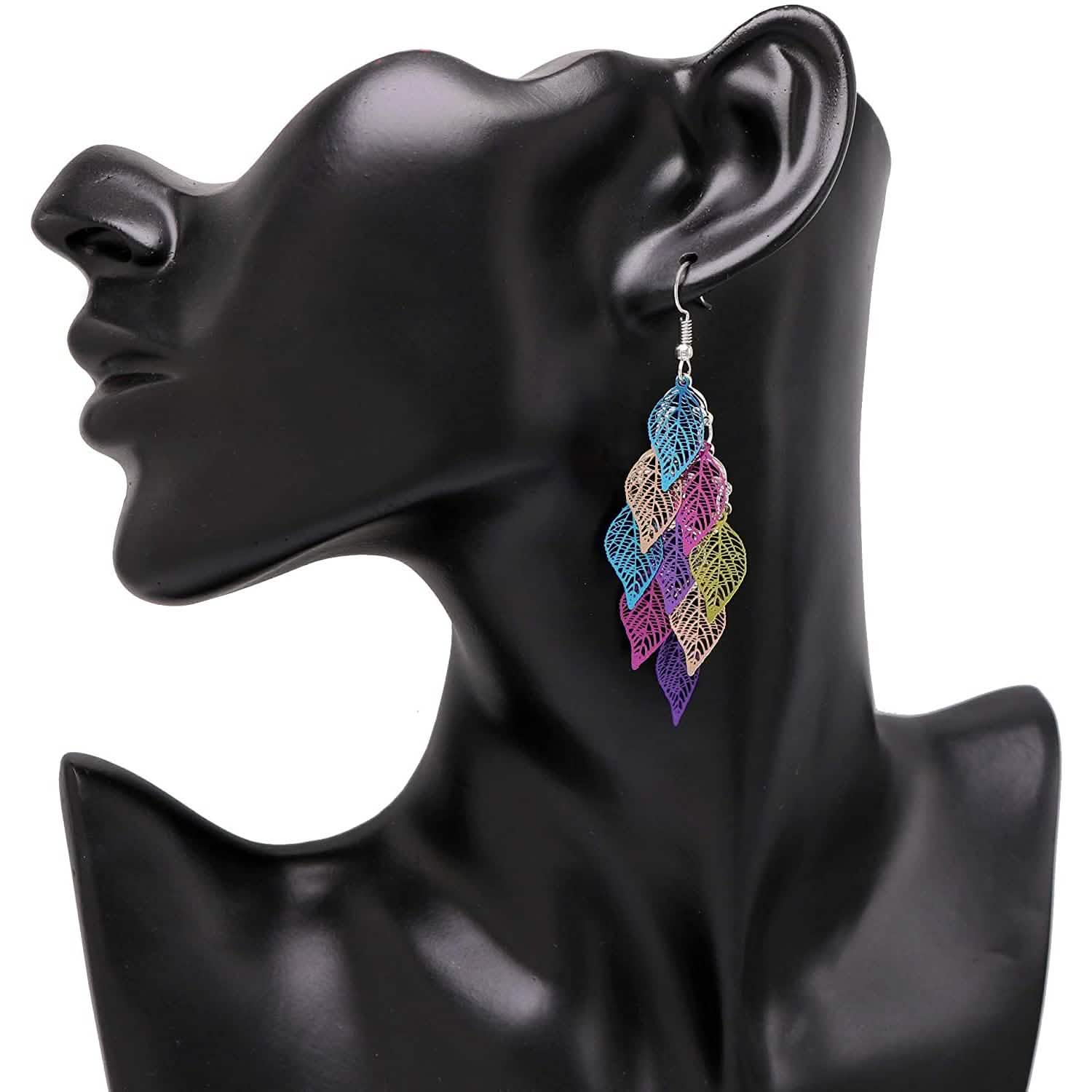 Boucles d'oreilles pendantes légères faites à la main de style bohème Aisansty