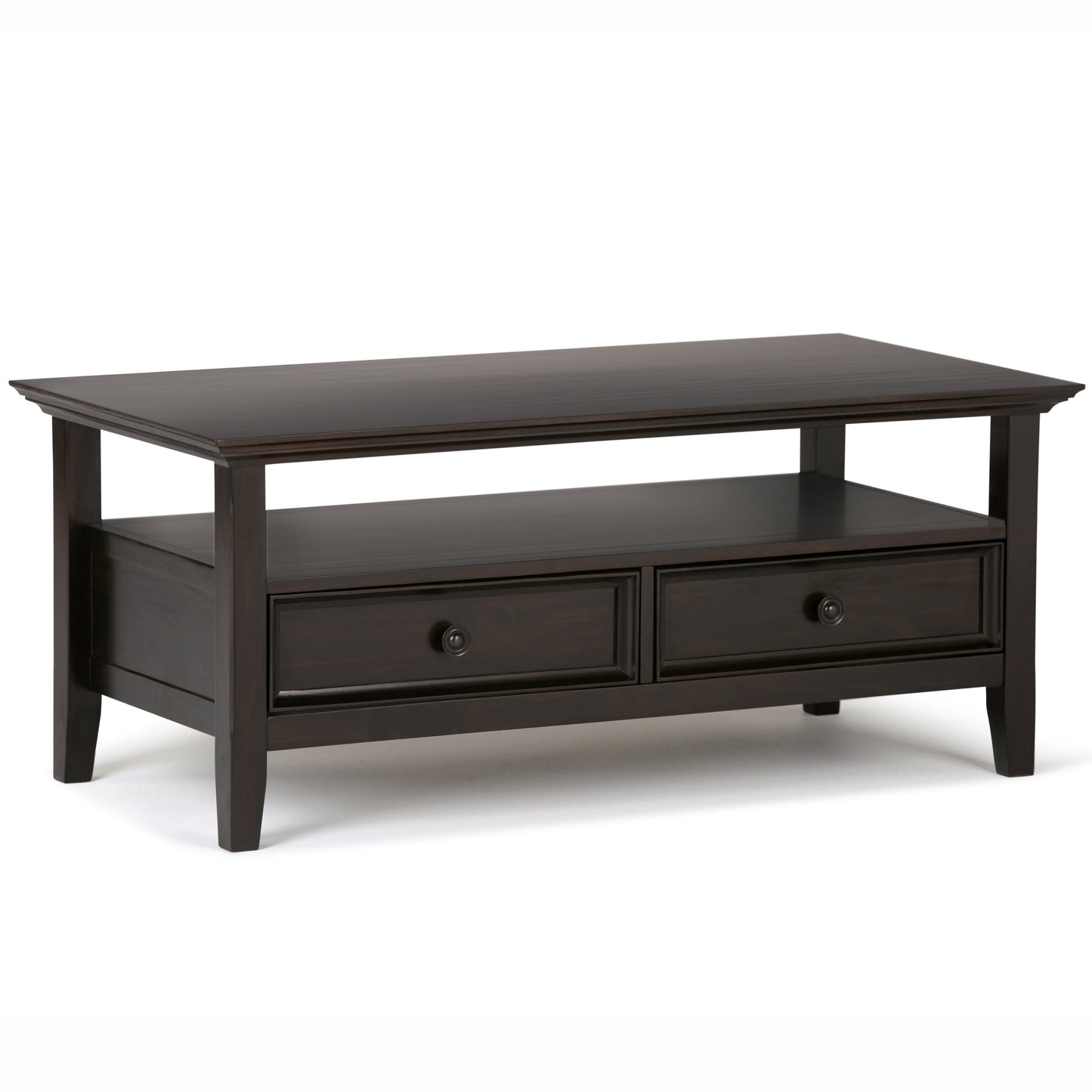 Amherst 44 Inch Wide Solid Wood Coffee Table in Hickory