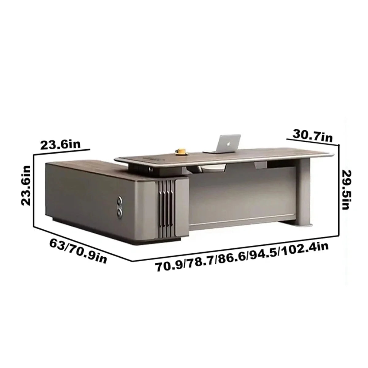 Teller · Modern L-Shaped Executive Desk