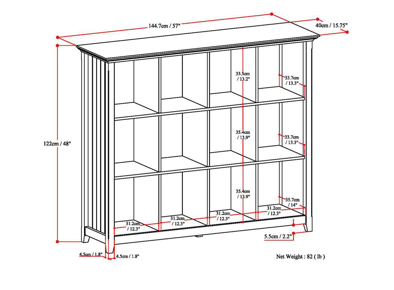 Acadian 12 Cube Storage